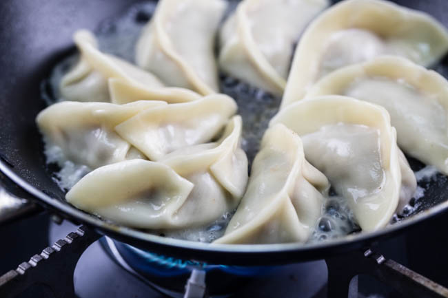 Chinese beef dumplings with celery