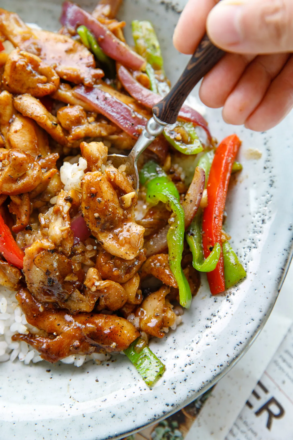 black pepper chicken | chinasichuanfood.com