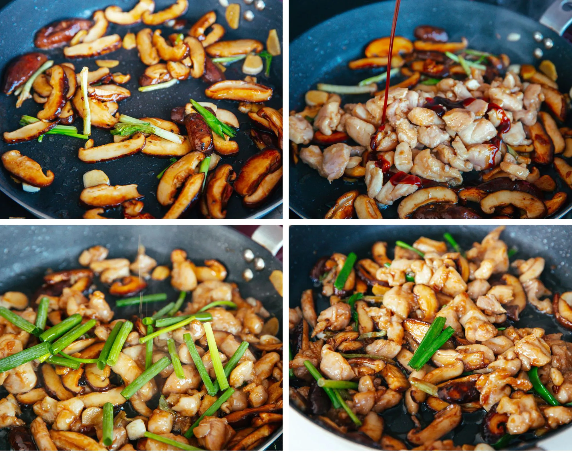 Chinese mushroom and chicken stir fry| chinasichuanfood.com